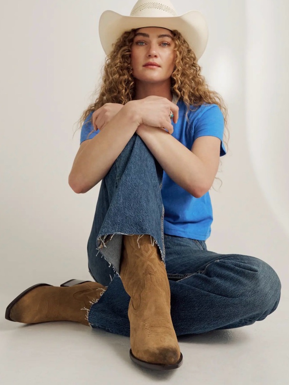 Tecovas THE SADIE WESTERN PULL ON SUEDE BOOTS 9.5B $395 NEW